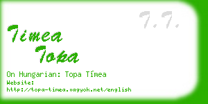 timea topa business card